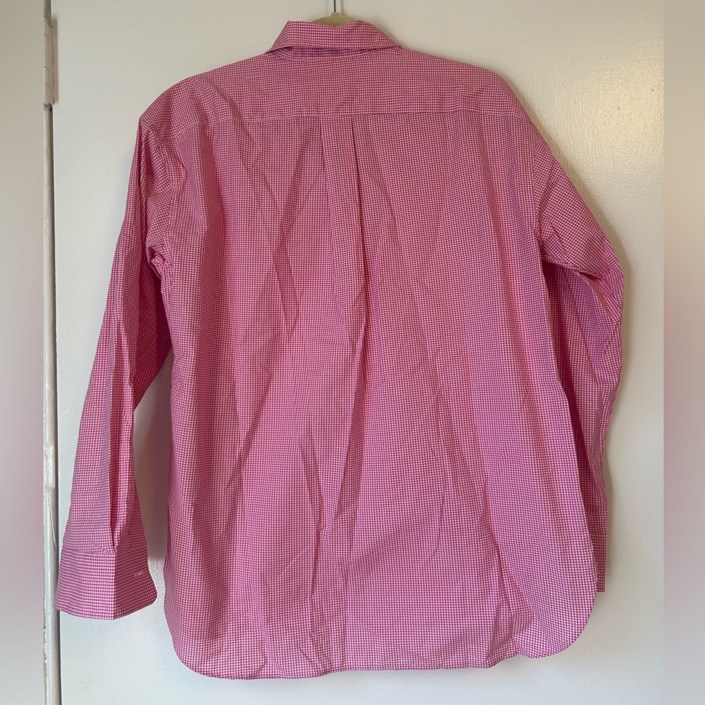 J.McLaughlin fuschia/white gingham shirt - Picture 4 of 9